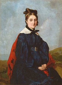 Alexina Ledoux, ca 1840 av Jean Baptiste Camille Corot